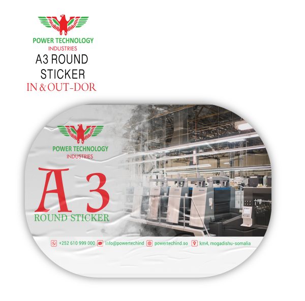 A3 ROUND STICKER