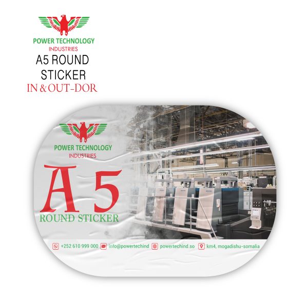 A5 ROUND STICKER