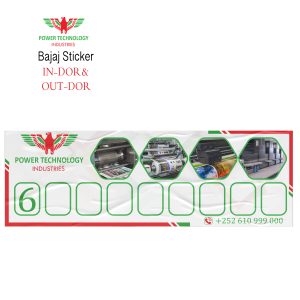 BAJAJ NUMBER STICKER