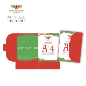 A4 Tri-Fold Certificate File  (2-POCKET)