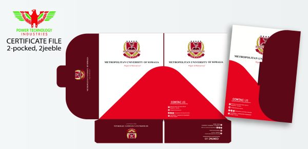 A4 Tri-Fold Certificate File  (2-POCKET) - Image 6