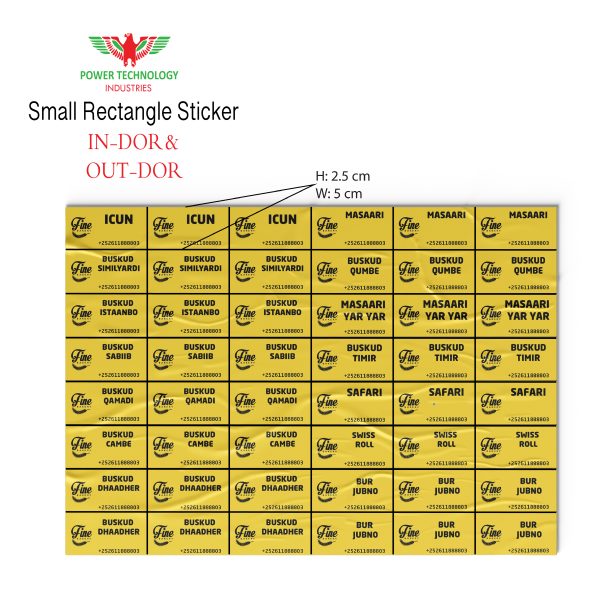 Small Rectangle Sticker